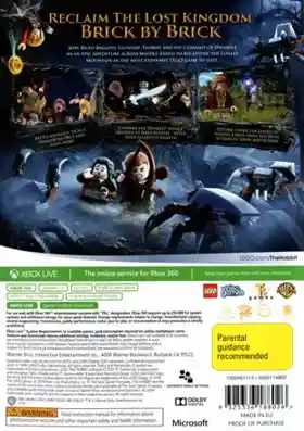 Lego The Hobbit (USA) box cover back